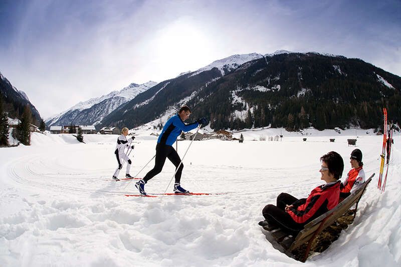 Cross-country skiing in the Kaunertal