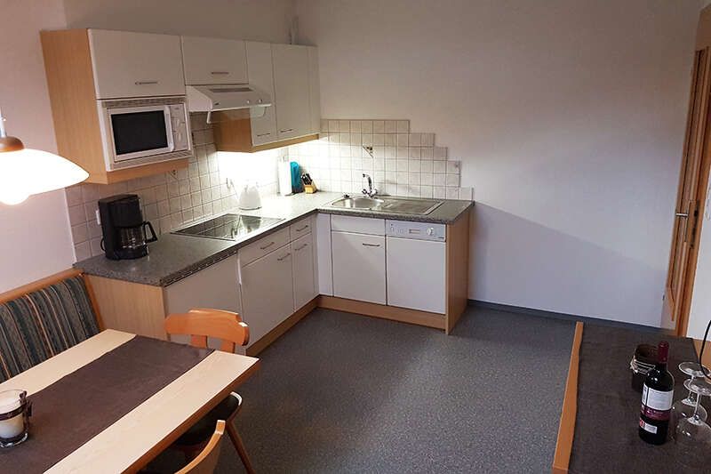 Kitchen in apartment 3 in the Walch guest house in Tyrol