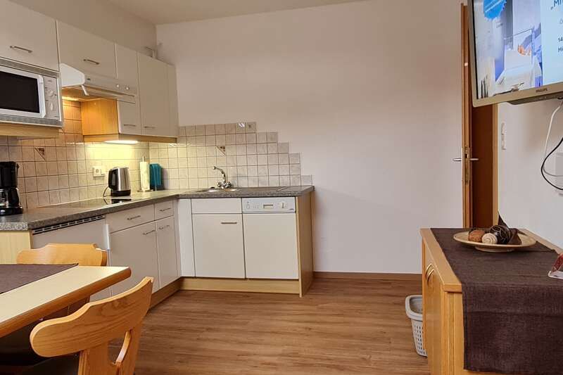 Kitchen in apartment 3 in the Walch guest house in Tyrol