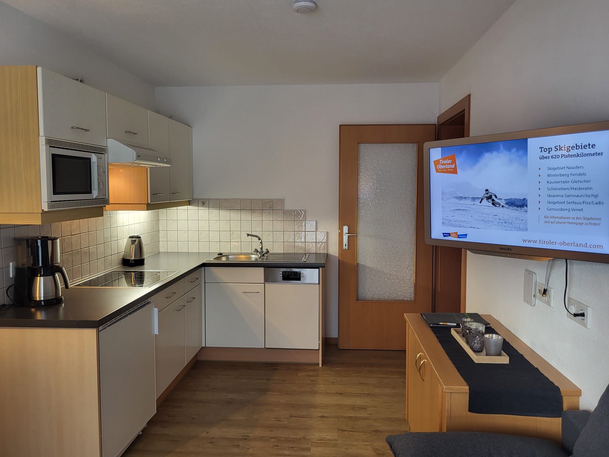 Küche im Appartement 1 im Gästehaus Walch